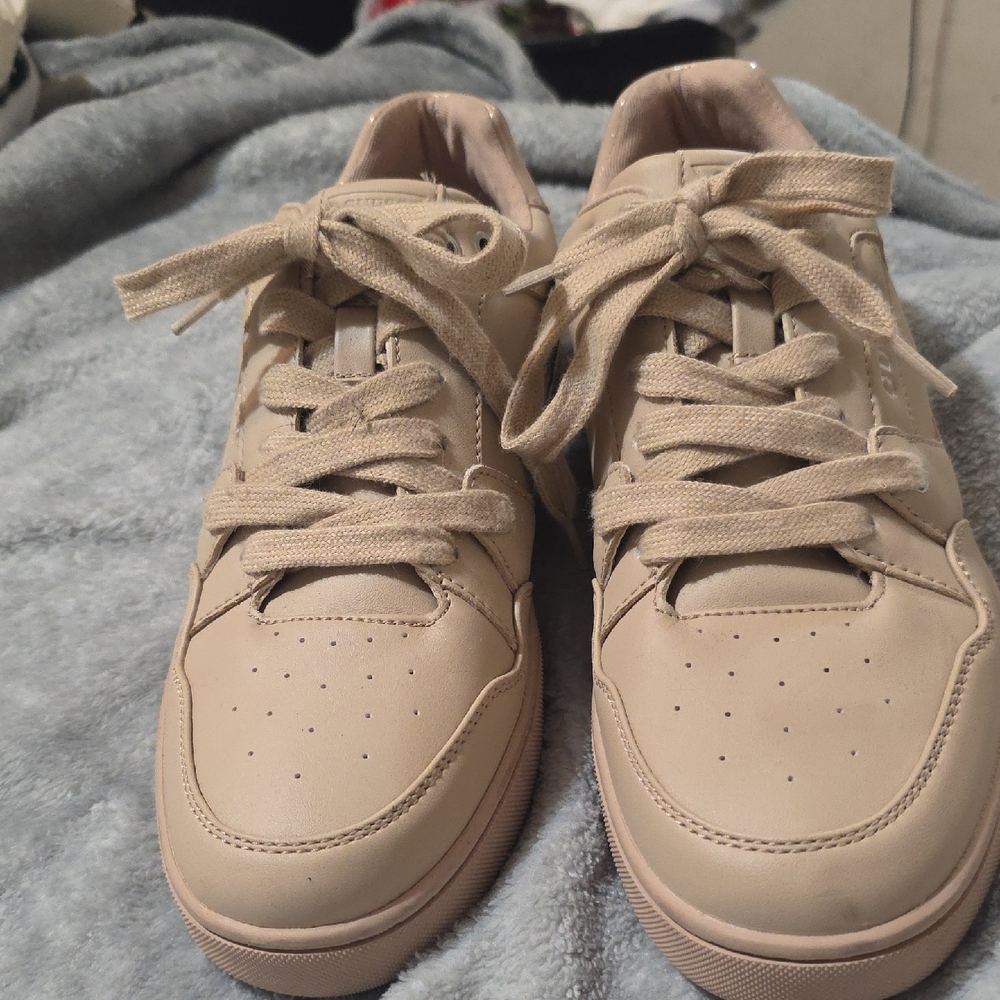 Guess Tan Leather Sneakers